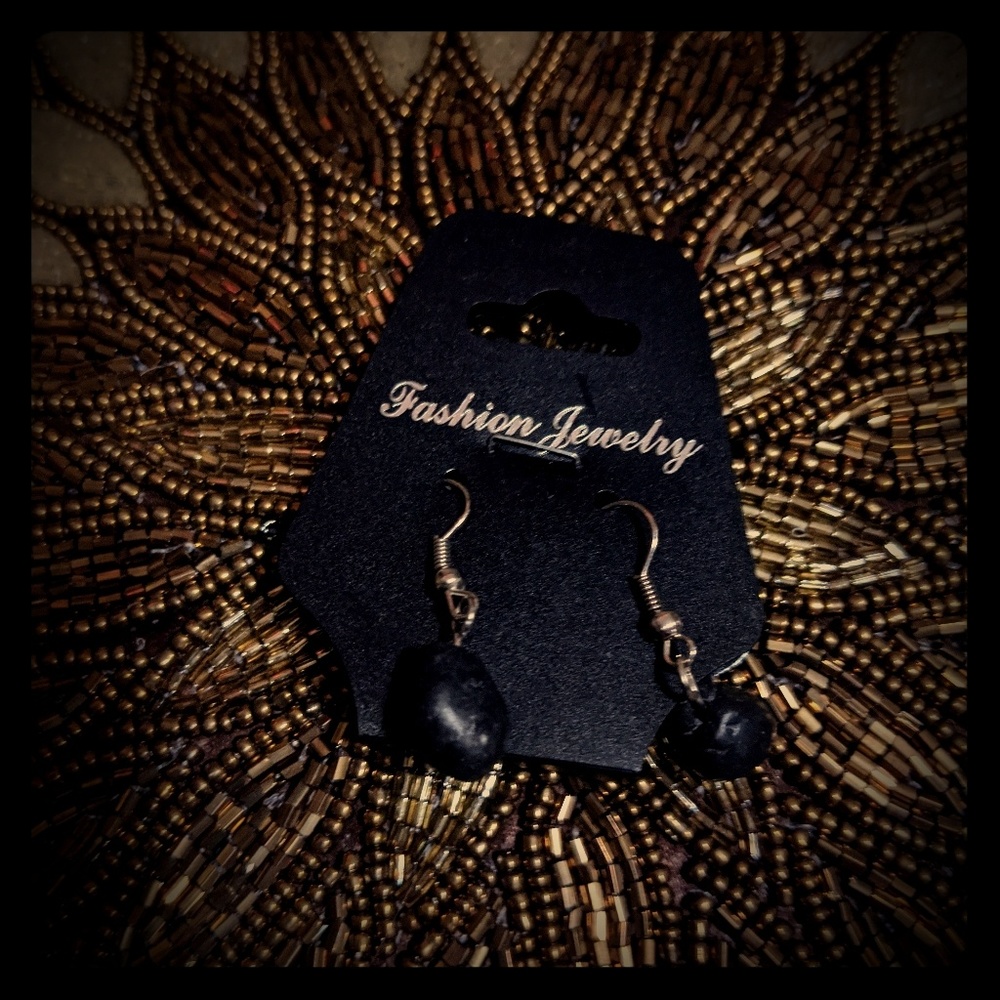 3 for $10 earrings black stone dangle earrings